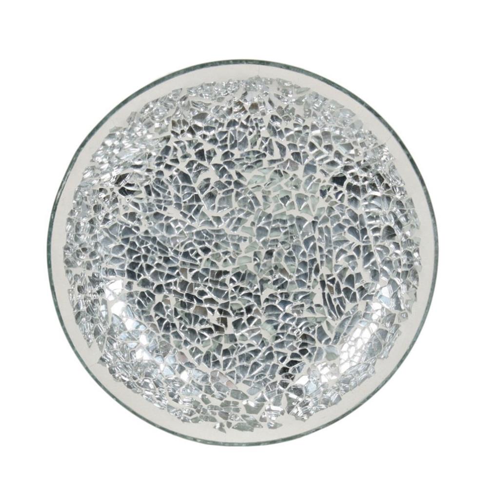 Silver Lustre Mosaic Candle Plate £4.04
